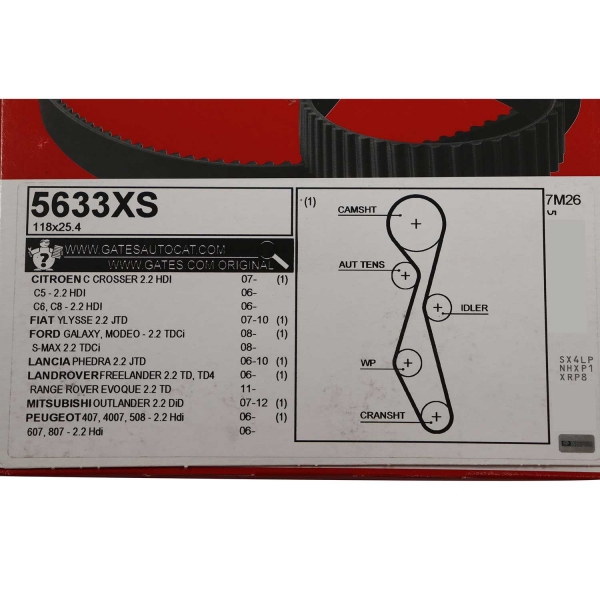 Correia Dentada Gates 5633XS Land Rover Freelander -Cód.4544