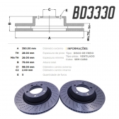 Kit Disco de Freio BD3330 Tras. L.E L.D Porche 911- Cód.4796