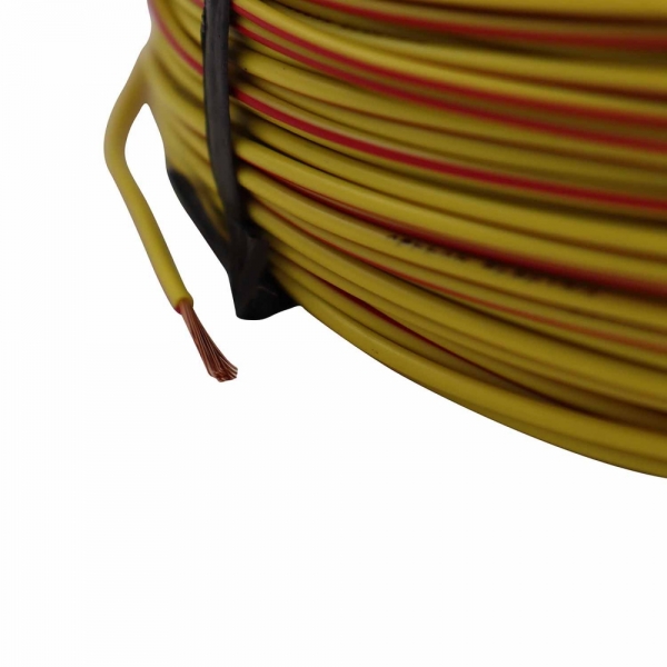 100m Cabo Flex. Automotivo 1.00mm Amarelo Vermelho -Cód.9268