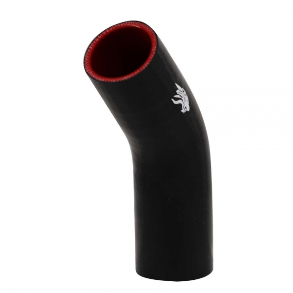 Curva 45º de Silicone MSA Preta 2