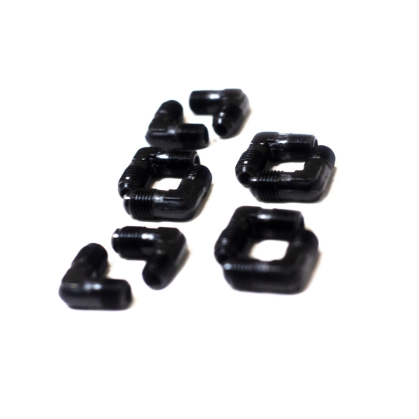 Kit 10 Niples Engate Aeroquip 90 Graus 1/8NPT x 4AN-Cód.9098