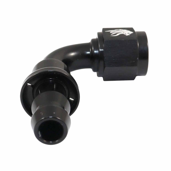 Conexão de Mangueira Curva 90° 3/8 x 6AN All Black -Cód.7818