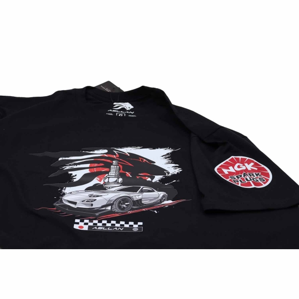 Camiseta Nippon Spark Plugs Preta Asllan Tam. G - Cód.12214
