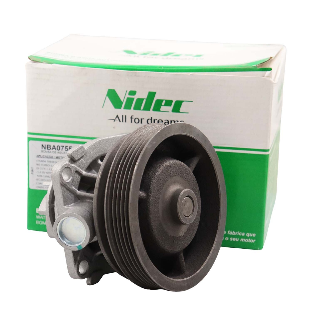 Bomba de Água Nidec NBA0755 Fiat Palio 1.6 8V - Cód.12900