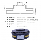 Kit Disco de Freio BD5346 Diant. Chrysler Caravan - Cód.5298