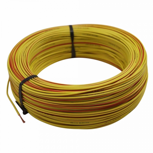 100m Cabo Flex. Automotivo 1.00mm Amarelo Vermelho -Cód.9268