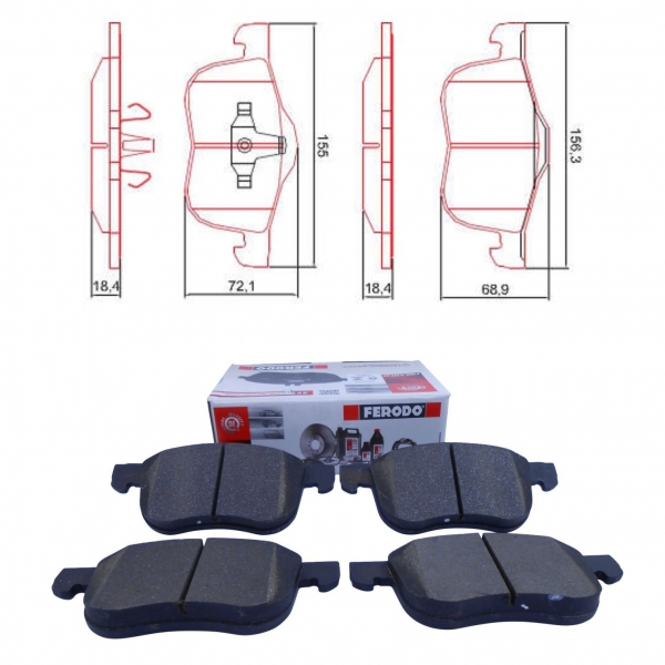 Pastilha de Freio Diant. Ferodo HQF4064 Volvo S60 - Cód.3970