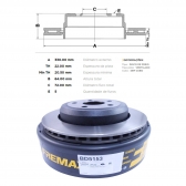 Kit Disco de Freio BD5153 Tras. Jeep Cherokee - Cód.3740