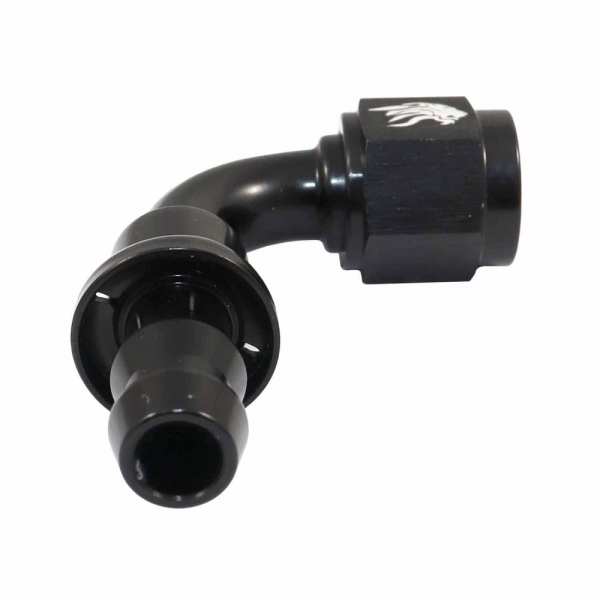 Conexão de Mangueira Curva 90° 3/8 x 6AN All Black -Cód.7818