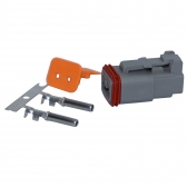 Conector Elétrico Fêmea 2 Vias Deutsch DT06-2S - Cód.8314