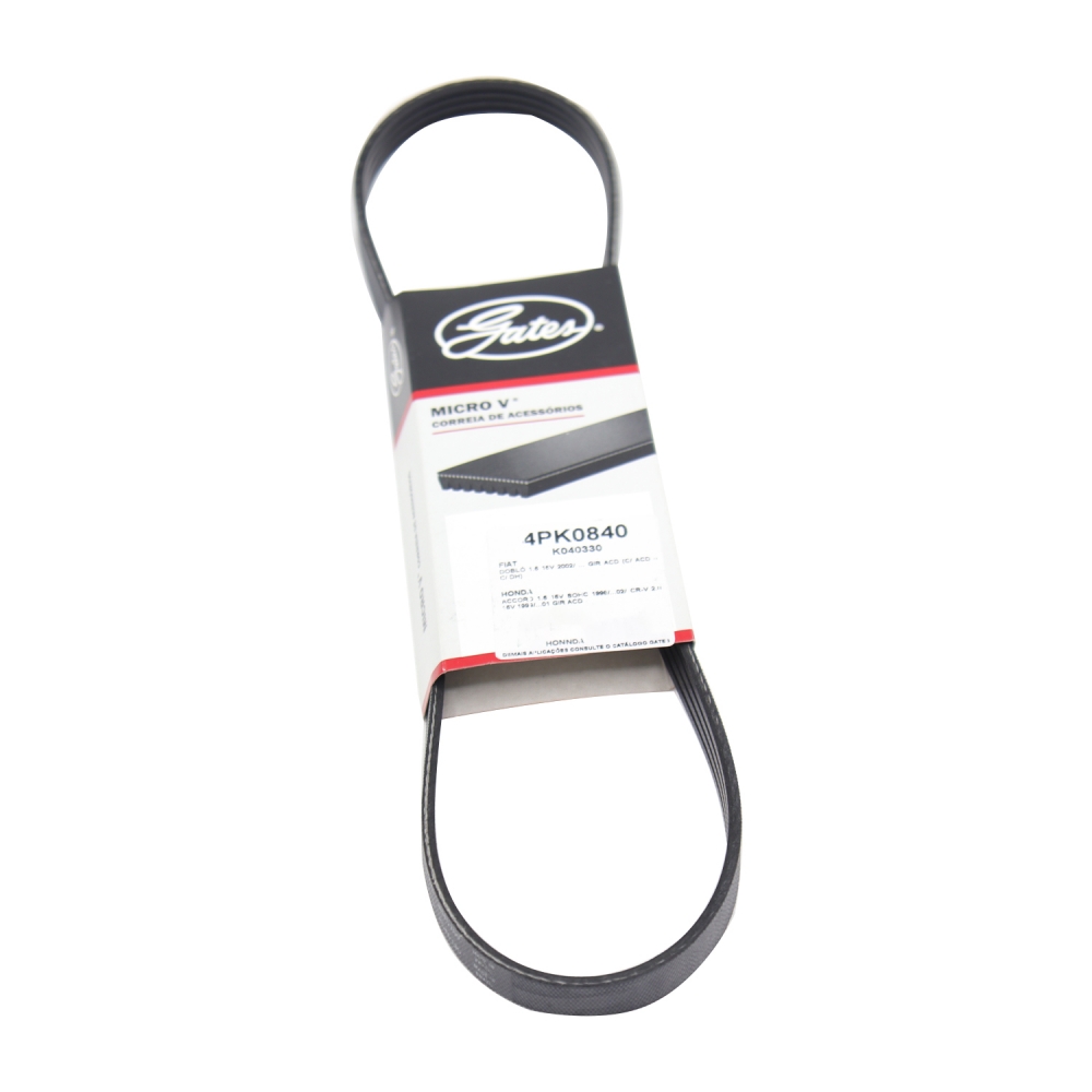 Correia Micro-V Gates 4PK0840 Fiat Doblo 1.6 16V - Cód.11295