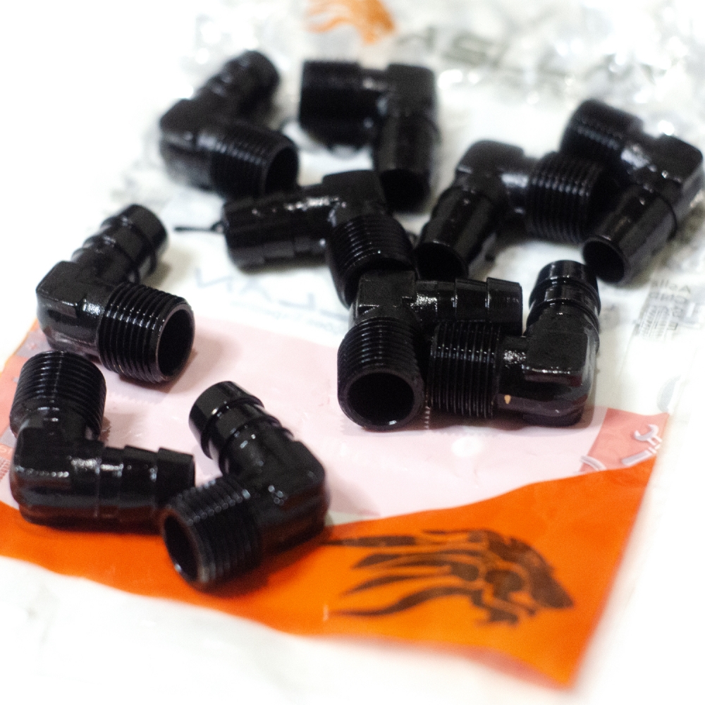 Kit 10 Niples Cotovelo 90 graus 3/8NPT x 1/2