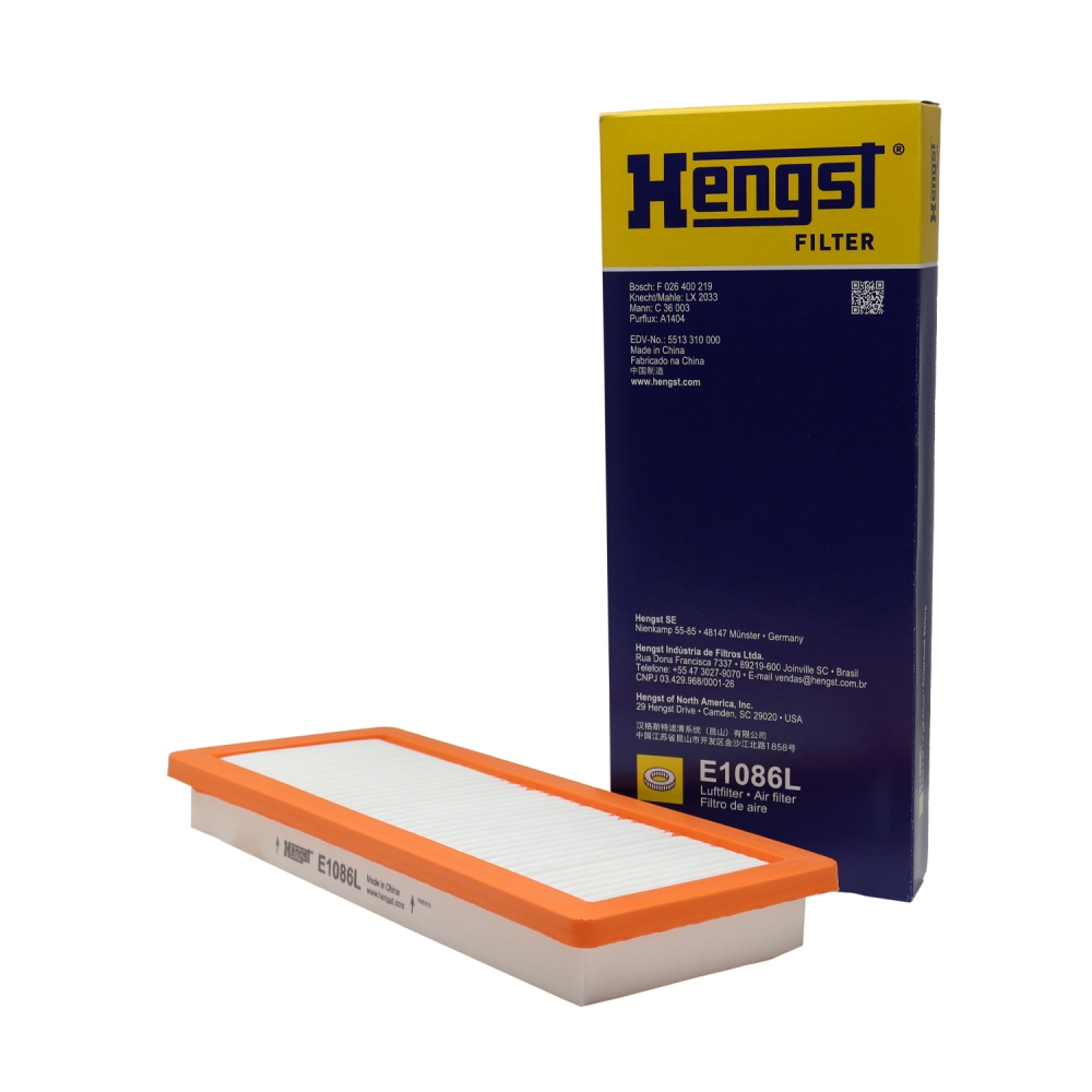 Filtro de Ar Hengst E1086L Mini Cooper, DS3, DS4 - Cód.9801