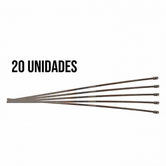Kit 20 Abraçadeiras Zip Tie Inox 400mm - Cód.6886