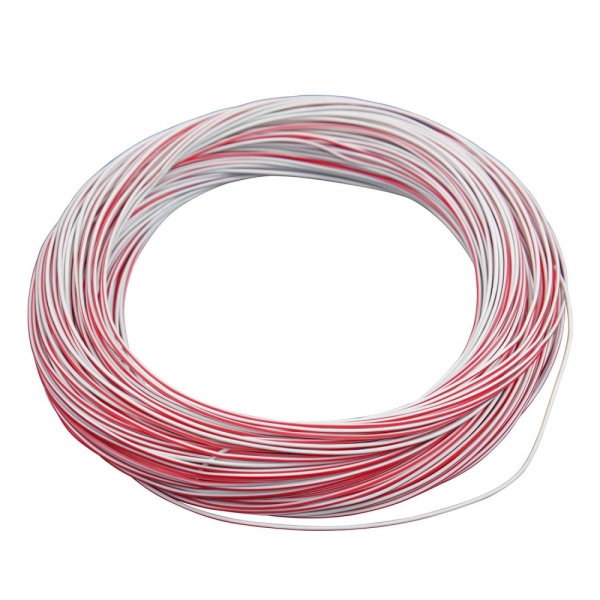 100m Cabo Flex. Automotivo 0.50mm Branco Vermelho - Cód.8098