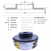 Kit Disco de Freio BD5601 Tras. Audi A1, A3, TT - Cód.4279