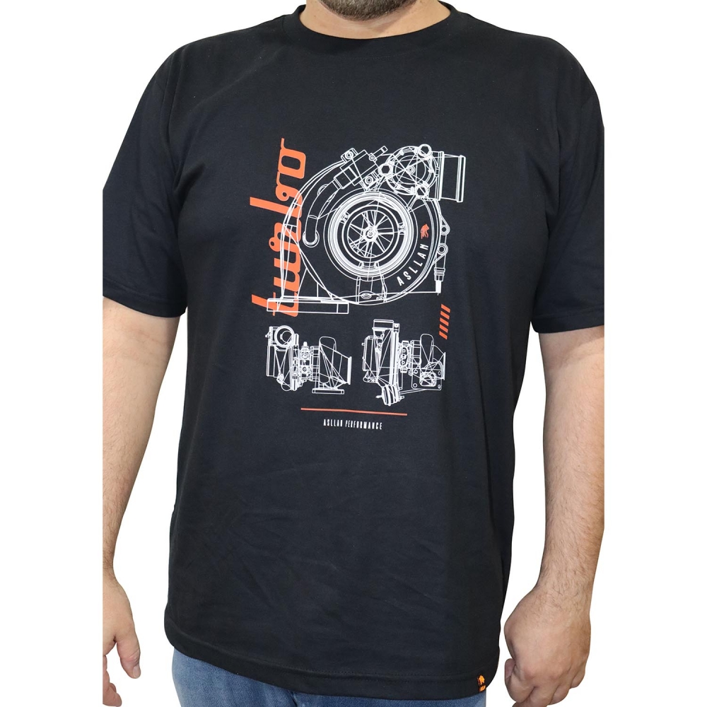 Camiseta Preta Turbo Masculina Asllan Tam. P - Cód.9743