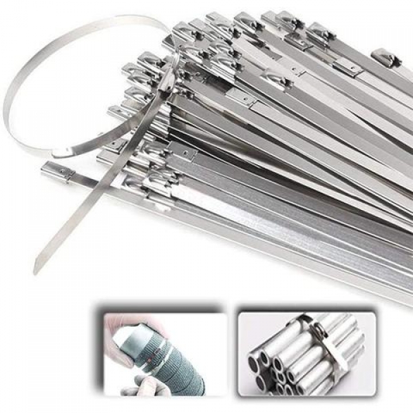 Kit 10 Abraçadeiras Zip Tie Inox 400mm - Cód.6885