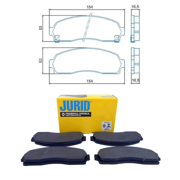 Pastilha Freio Diant.  Jurid HQJ2202A Ford Ranger - Cód.3186