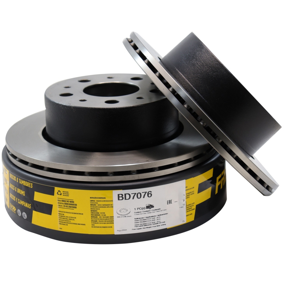 Kit Disco de Freio BD7076 Tras. Fiat Ducato 2.3 - Cód.10635
