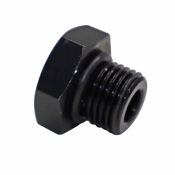 Tampão de Alumínio 6AN Macho Preto - Cód.9450