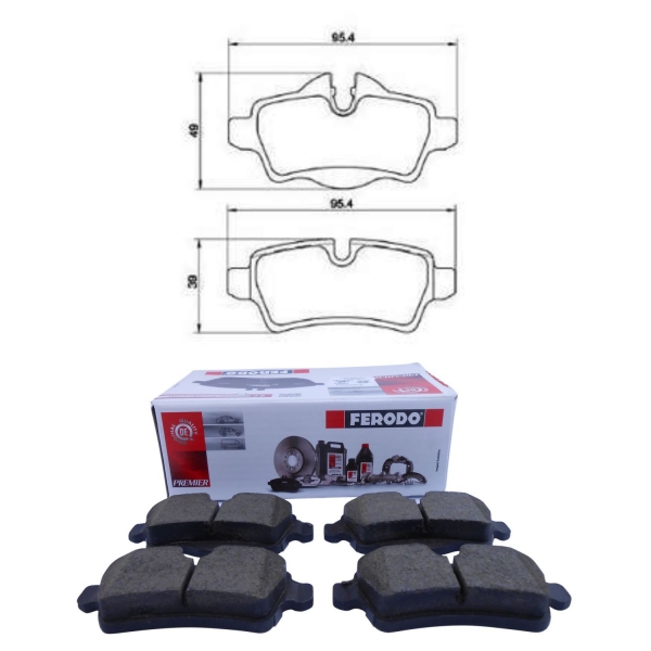 Pastilha de Freio Tras. Ferodo HQF4088 Mini Cooper- Cód.4011