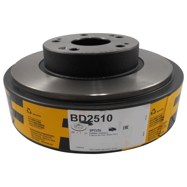 Kit Disco de Freio BD2510 Tras. Honda Civic - Cód.3602