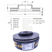 Kit Disco de Freio BD5171 Diant. IX35, Sportage - Cód.3741
