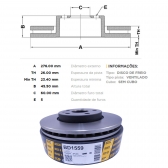 Kit Disco de Freio BD1559 Diant. GM Cruze 1.4 - Cód.3723