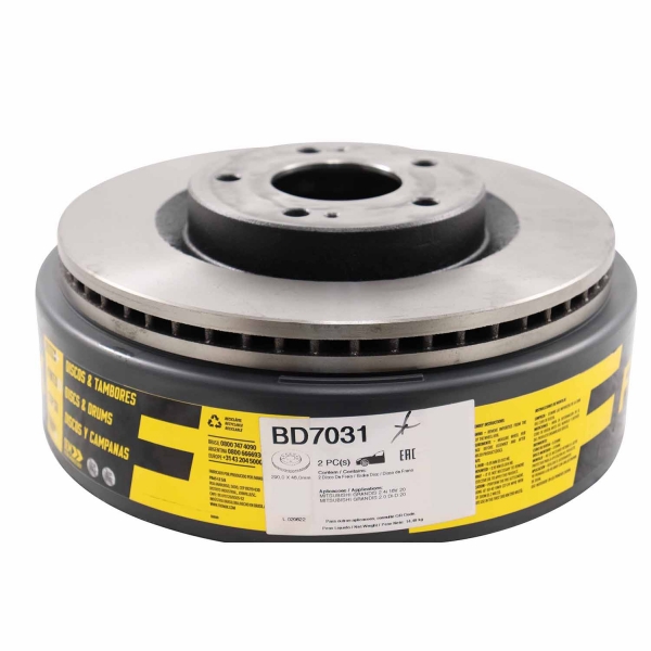 Kit Disco de Freio BD7031 Diant. Mitsubishi Grandis-Cód.8890