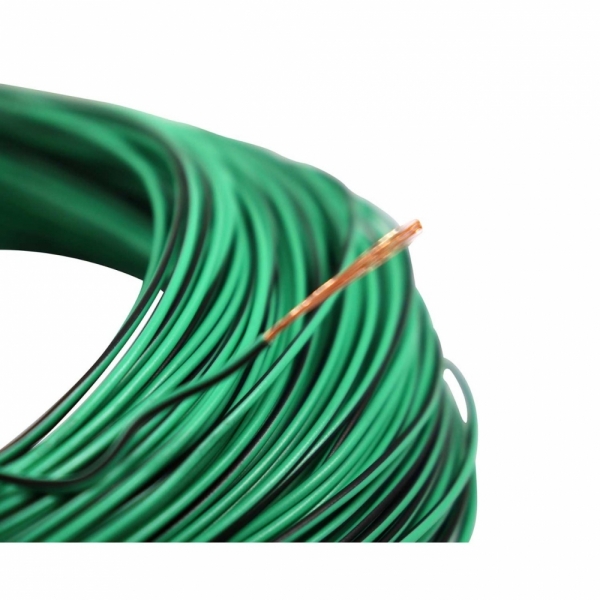 100m Cabo Flex. Automotivo 0.50mm Verde e Preto - Cód.6645