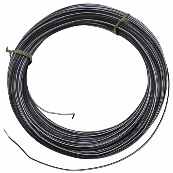100m Cabo Flex. Automotivo 0.50mm Preto e Branco - Cód.12545