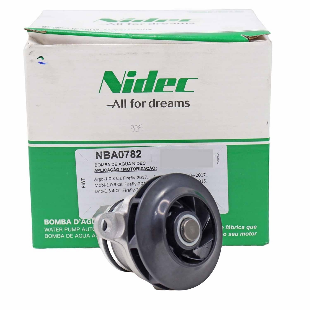 Bomba de Água Nidec NBA0782 Fiat Argo, Mobi - Cód.12529