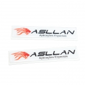 Par de Adesivo Asllan Resinado Branco 12 x 2,5cm - Cód.10859