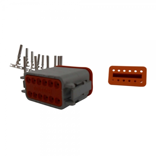 Conector Elétrico Fêmea 12 Vias Deutsch DT06-12SA - Cód.6934