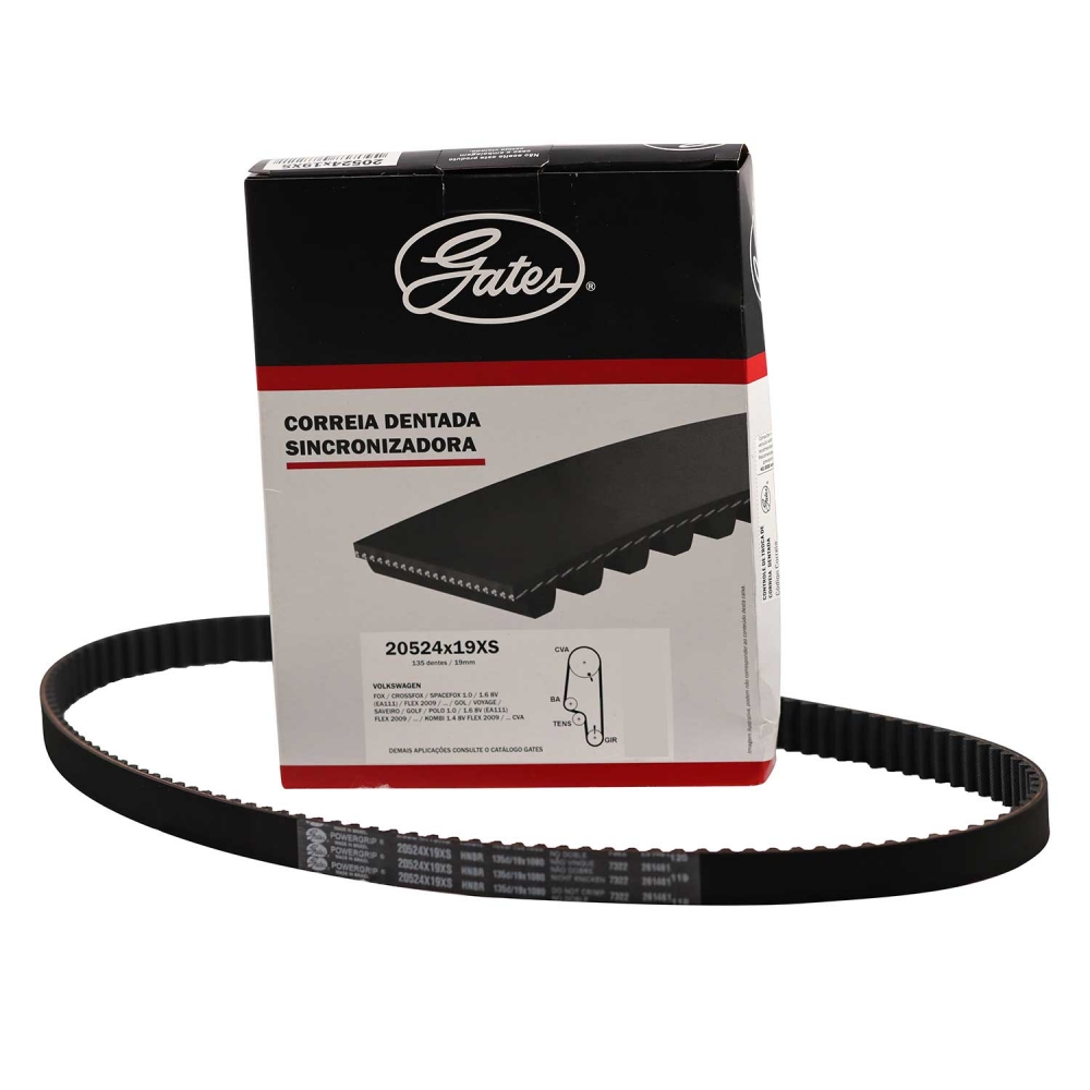 Correia Dentada Gates 20524X19XS Fox, Gol, Golf - Cód.4585