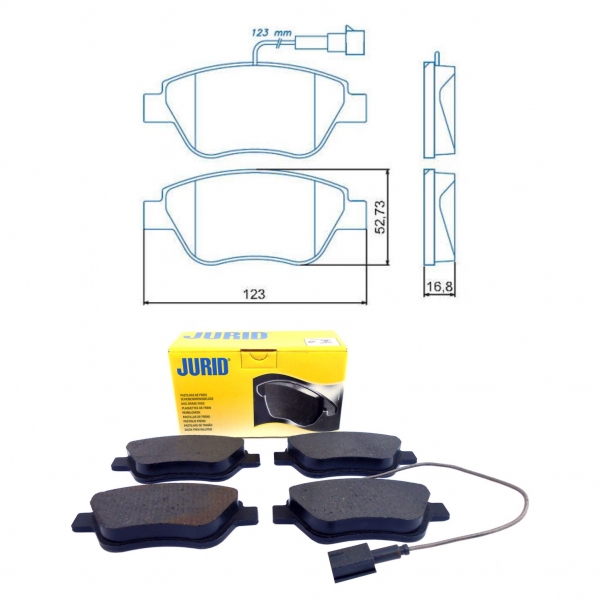 Pastilha Freio Diant. Jurid HQJ2179A Fiat Stilo - Cód.3964