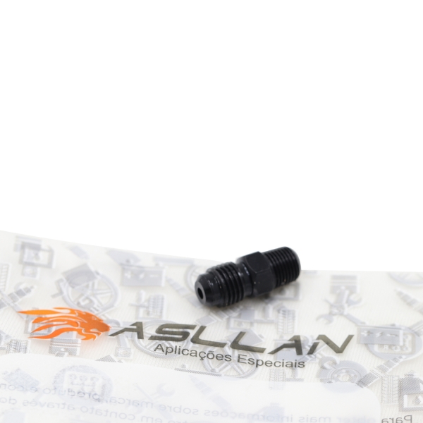 Niple Engate para Aeroquip 1/8NPT x 4AN em Latão - Cód.829