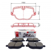 Pastilha de Freio Tras. Ferodo HQF4116 Range Rover- Cód.4489