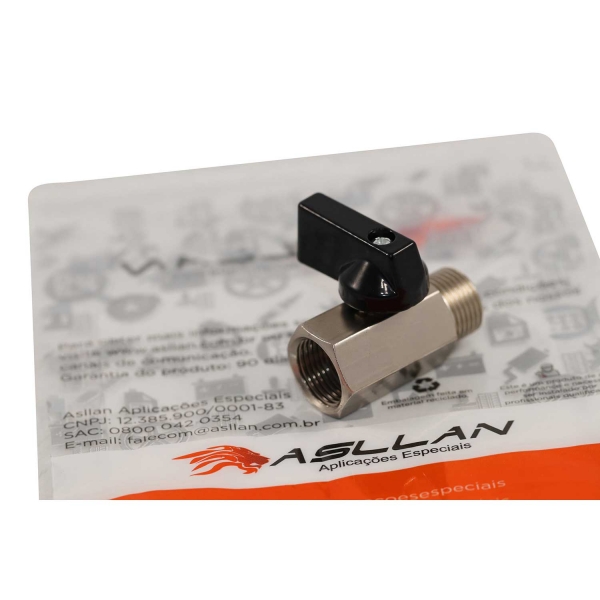 Registro Válvula Esfera Inox Mini 3/8  X 3/8 - Cód.5589