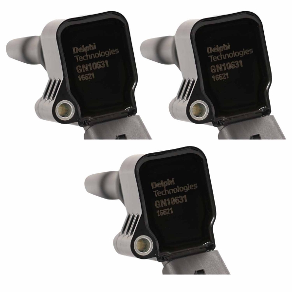 Jogo 3 Bobinas Ignição Delphi GN10631 VW Up, Golf - Cód.8564