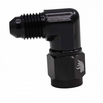 Conexão Curta 90° Femea 4ANx4AN Macho All Black - Cód.9465