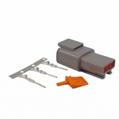 Conector Elétrico Macho 3 Vias Deutsch DTM04-3P - Cód.9116