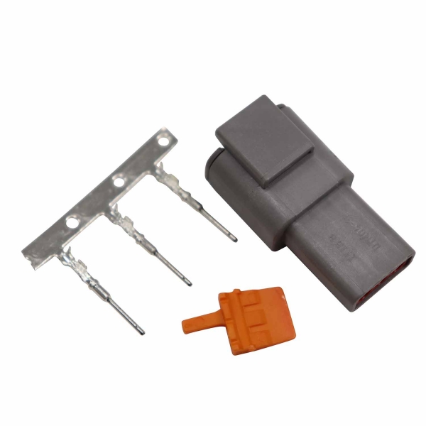 Conector Elétrico Macho 3 Vias Deutsch DTM04-3P - Cód.9116