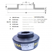 Kit Disco de Freio BD2940 Tras. Volvo S40, V40 - Cód.5025