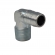 Niple Cotovelo Prata 3/8NPT x 1/2\\\