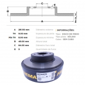 Kit Disco de Freio BD4425 Tras. Honda HRV 1.8 - Cód.3736