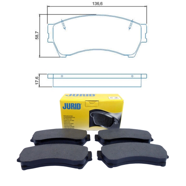 Pastilha de Freio Dianteiro Jurid HQJ2212 Fusion - Cód.3209