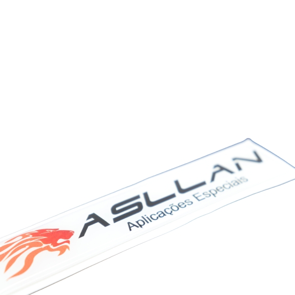 Par de Adesivo Asllan Resinado Branco 12 x 2,5cm - Cód.10859