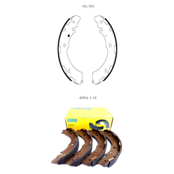 Sapata de Freio Tras. Jurid HQJ543 GM S10, L200 - Cód.5594